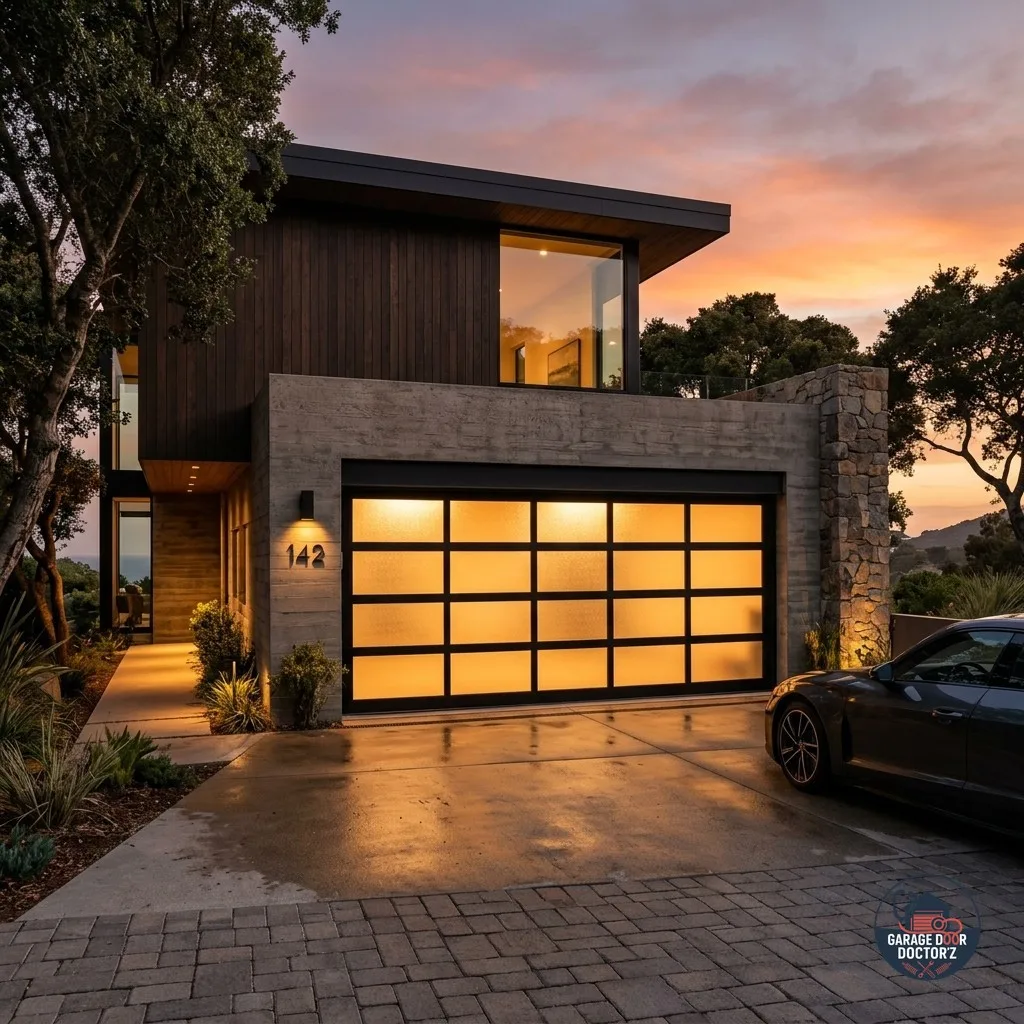 Premium Modern Glass and Aluminum Custom Garage Door